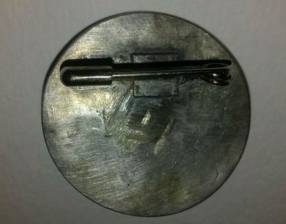 Антикварная туркменская брошь серебро позолота кон