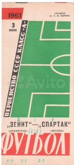 Программки фк Зенит 1960-1970е Футбольные
