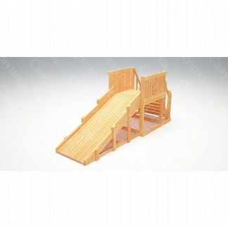 Зимняя Деревянная Игровая Горка-1