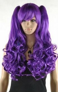 Парик Лолита длинный темно фиолетовый