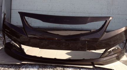 Hyundai Solaris бампер цвет коричневый