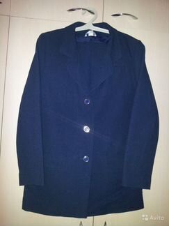 Отличные брючный и юбочный синие костюмы р.42-44
