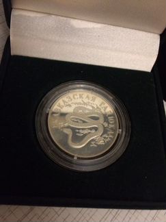 Монета серебро Змея