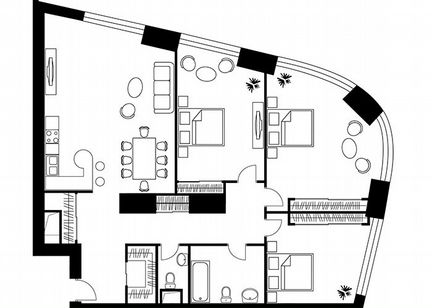 3-к квартира, 138.7 м², 34/56 эт.