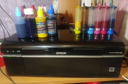Принтер Epson P50 c снпч и сублимационными чернила