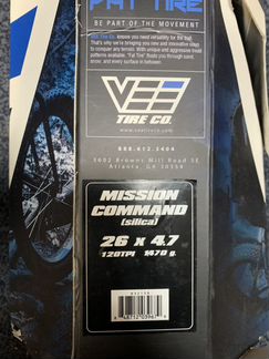 Велопокрышка VeeTire 26x4.7 mission command