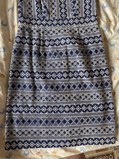 Платье летнее 42-44 Boden голубое белое новое