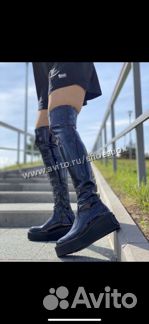 Ботфорты валентино лакированные осенние