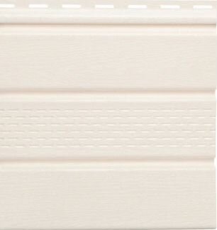 Софит с центральной перфорацией, белый Dom-sidinga