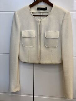 Кремовый пиджак zara