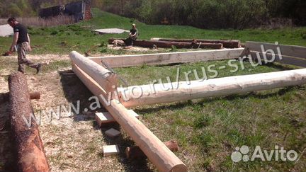 Сруб дома 8х8 + 2м терраса, крыша мансардная