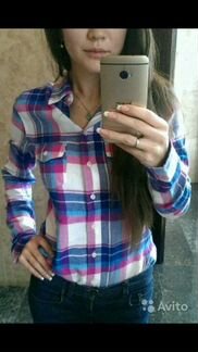 Рубашка женская в клетку