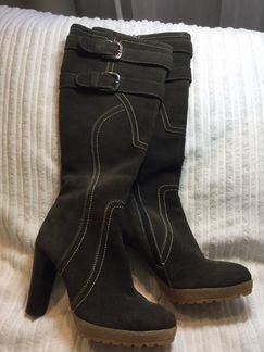 Демисезонные замшевые сапоги paul mitchel 36 р