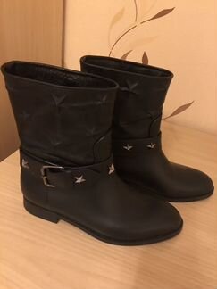 Итальянские Сапоги -Кожа - каучук