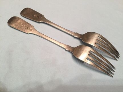 Антиквариат вилки серебро 84 пробы 1864 г
