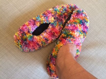 Тапочки домашние, мягкие пестрые