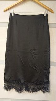 Юбка чёрная с кружевом Sinsay XS 42