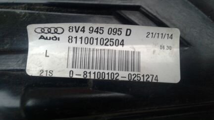 Audi A3 8V фонарь левый в крыло отл.состояние