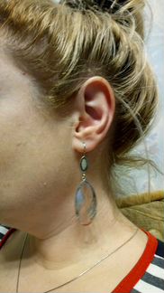 Серьги винтажные из мельхиора