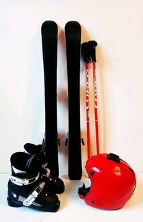 Горные лыжи Atomic 90 см + ботинки + шлем + палки