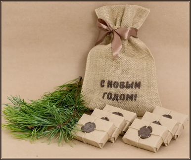 Подарок на Новый год: комплект мыла ручной работы