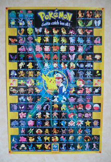 Постер-календарь покемоны