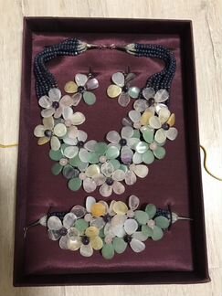 Набор украшений ручной работы из натурального камн