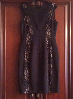 Черное платье с гипюром фирмы RM Richards