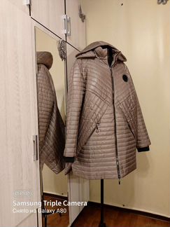 Куртка демисезонная беж 62-64р