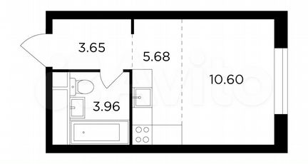 Квартира-студия, 23.9 м², 9/29 эт.