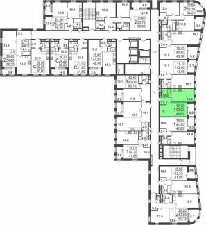 1-к апартаменты, 43.6 м², 11/11 эт.